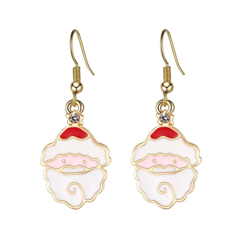 Christmas Ear Decor Hooks Creative Ladies Holiday Earrings Holiday Decor & Apparel Santa Claus - DailySale