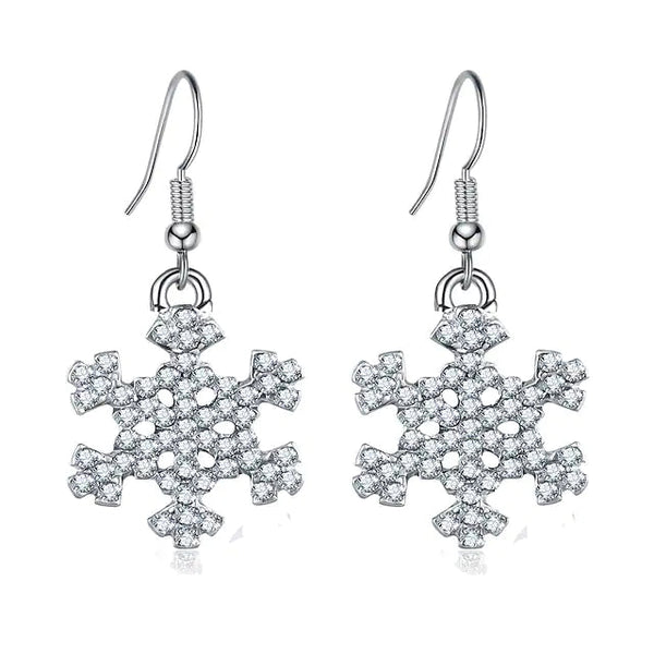 Christmas Ear Decor Hooks Creative Ladies Holiday Earrings Holiday Decor & Apparel Snowflake - DailySale