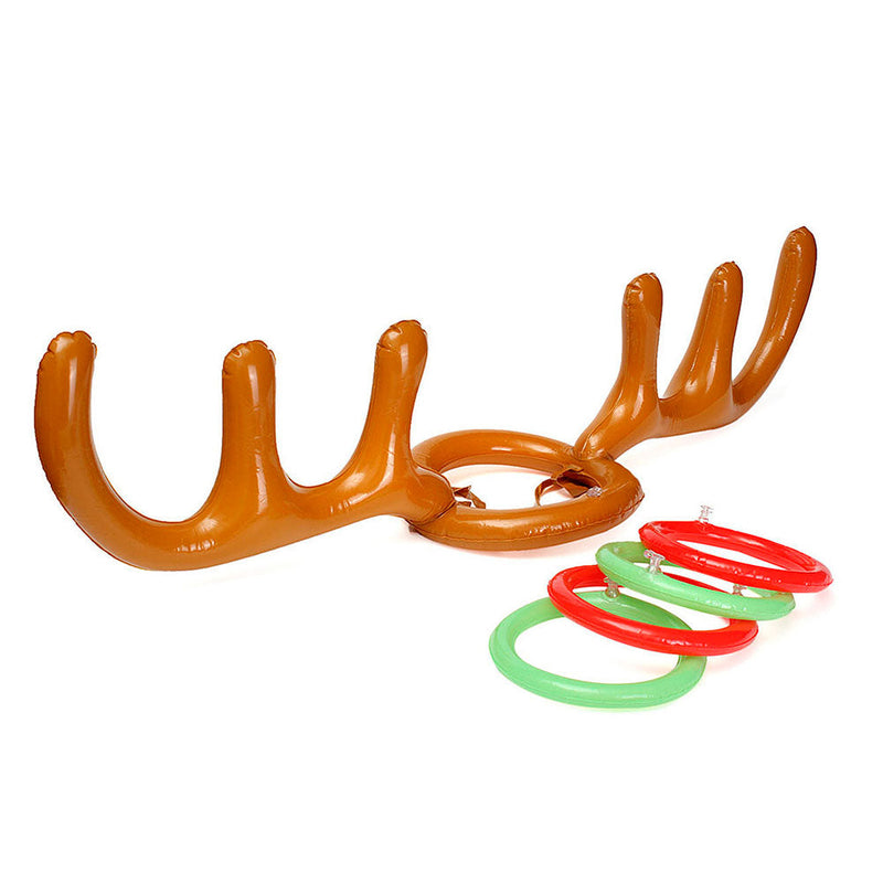 Christmas Inflatable Reindeer Toss Game Holiday Decor & Apparel - DailySale