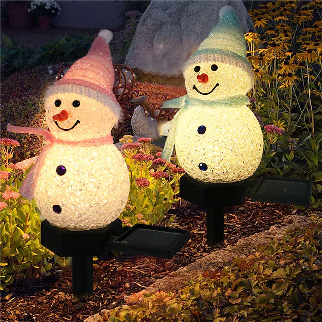 Christmas Snowman Light Solar Holiday Decor & Apparel - DailySale
