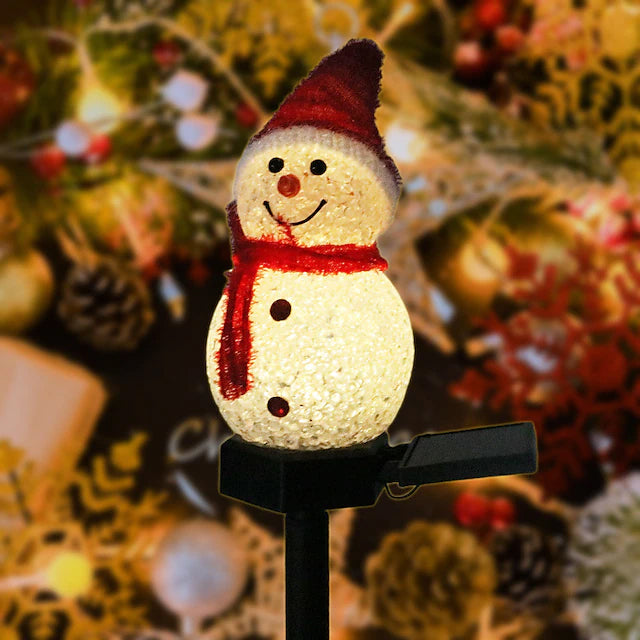 Christmas Snowman Light Solar Holiday Decor & Apparel Red - DailySale