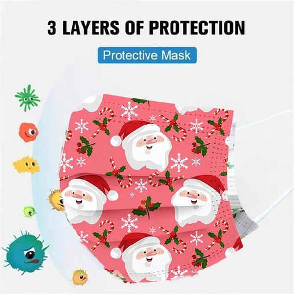 Christmas Special Mask Disposable Dustproof and Breathable Three-layer Protective Cover Holiday Decor & Apparel - DailySale