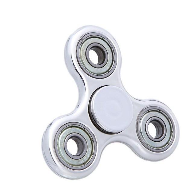 Chrome Tri Fidget Spinner - Assorted Colors Toys & Games Silver - DailySale