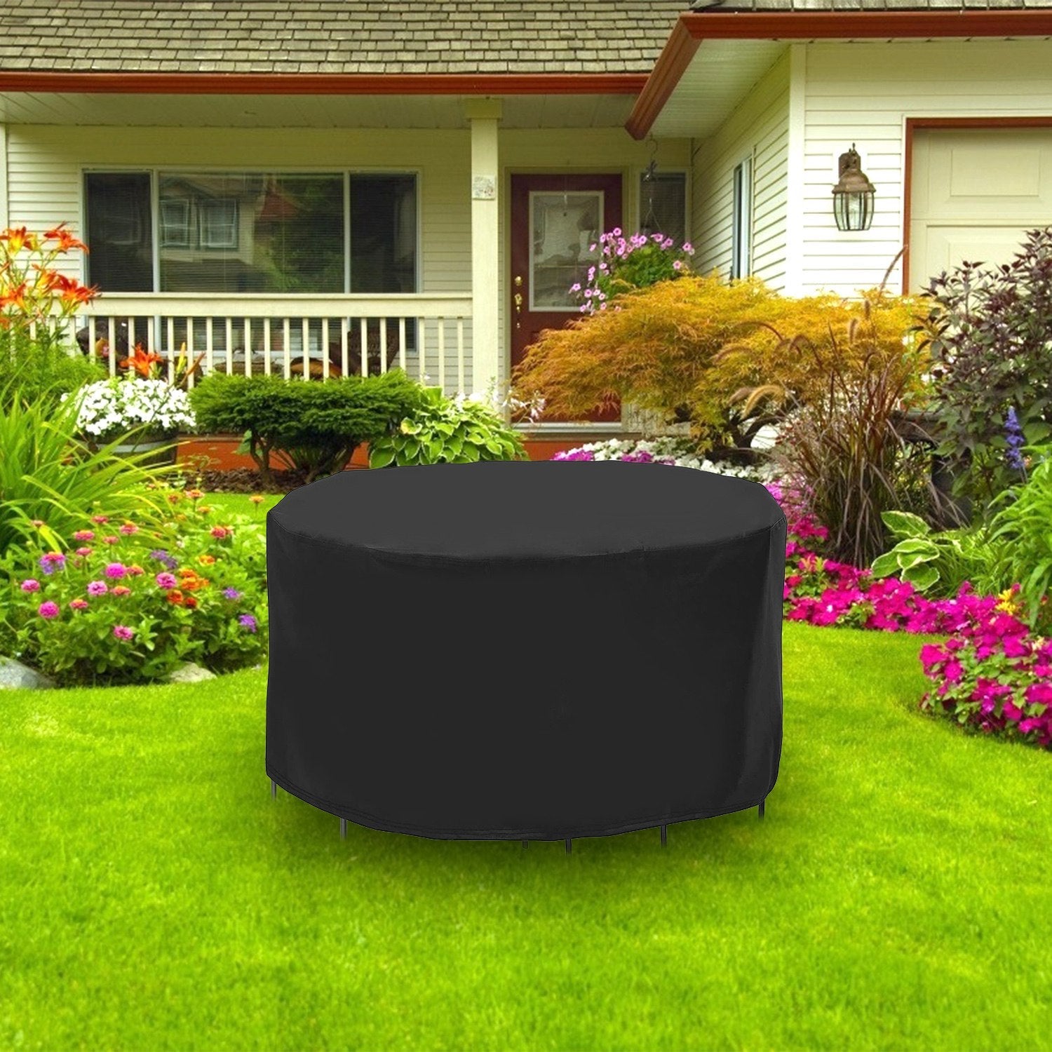 Circular Table Cover Outdoor Furniture Protector Garden & Patio - DailySale