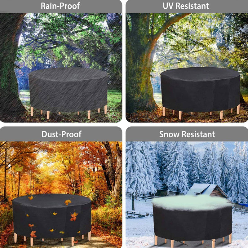 Circular Table Cover Outdoor Furniture Protector Garden & Patio - DailySale
