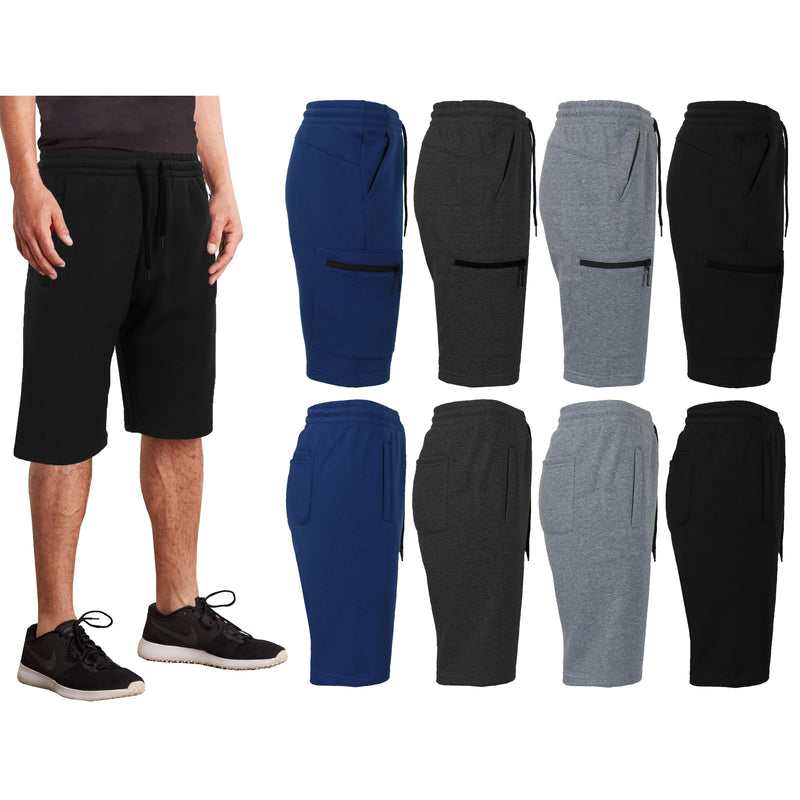 Classic & Cargo Fleece-Lined Jogger Shorts Men's Bottoms - DailySale