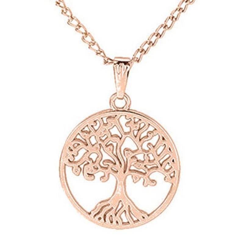 Classic Mother of Tree of Life Necklace Jewelry Rose Gold - DailySale