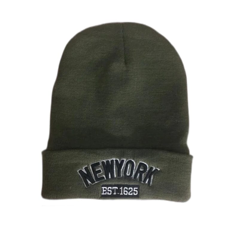 Classic NY Winter Hat Beanies with Thick Fur Men's Shoes & Accessories Green NY1625 1-Pack - DailySale