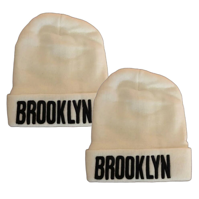 Classic NY Winter Hat Beanies with Thick Fur Men's Shoes & Accessories White Brooklyn 2-Pack - DailySale