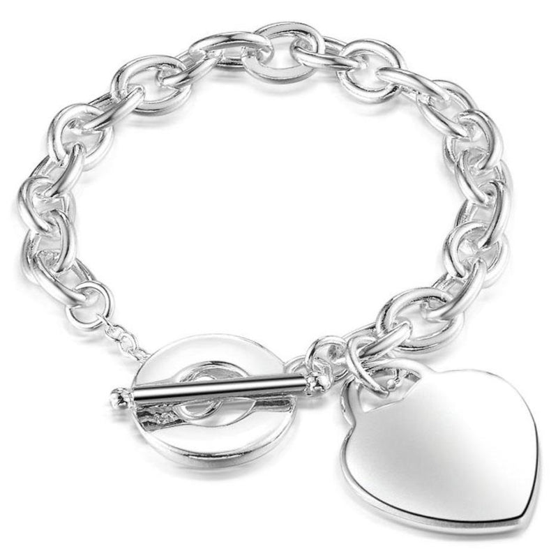 Classic Toggle Clasp Heart Bracelet Bracelets - DailySale