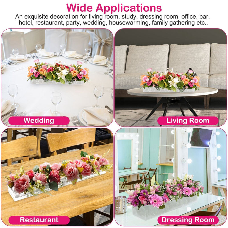 Clear Acrylic Flower Vase for Table Decoration Modern Flower Holder Furniture & Decor - DailySale