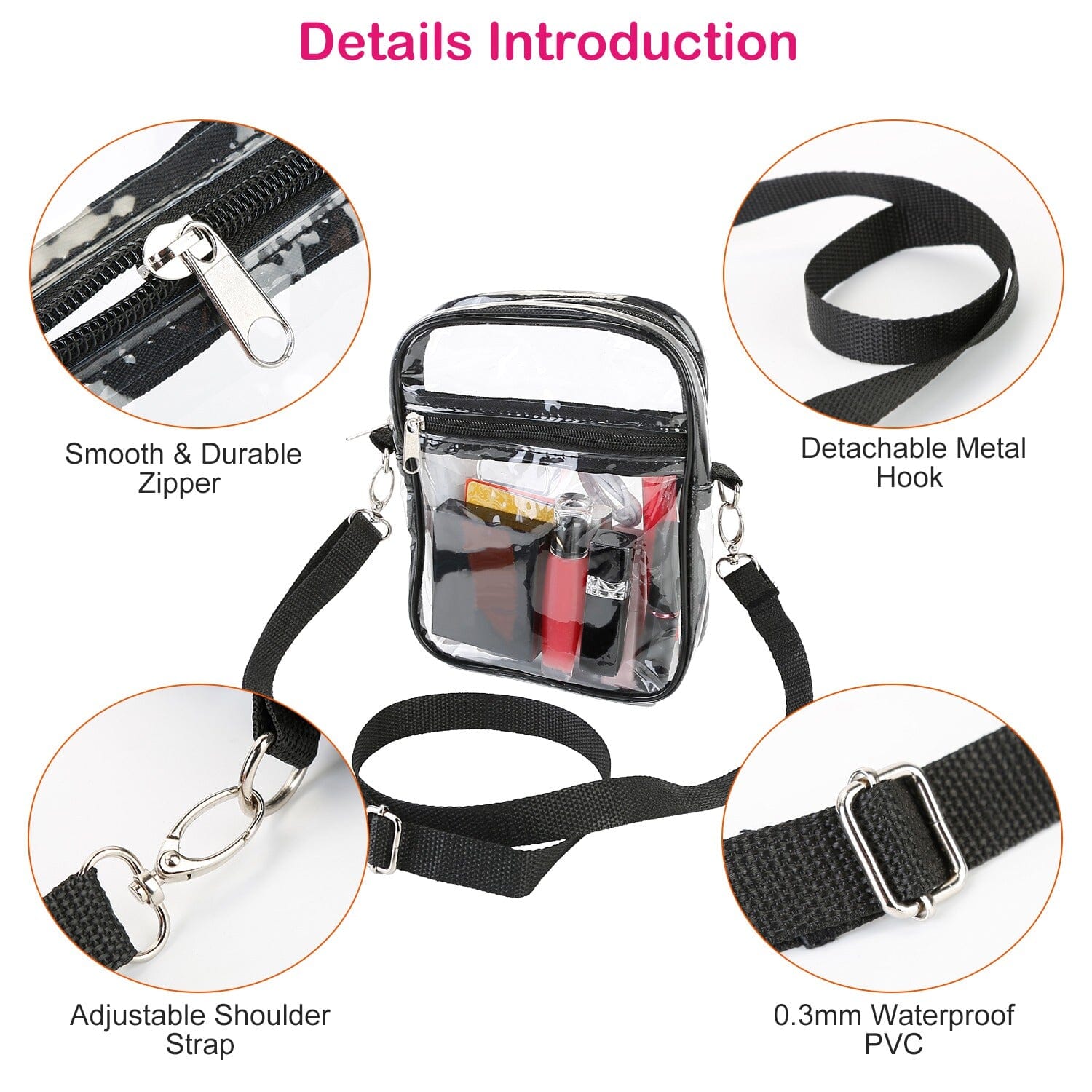 Clear Crossbody Bag Stadium Approved Bags & Travel - DailySale