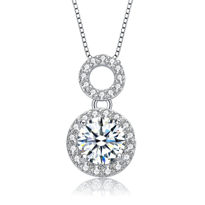 Clear Round Pendant Necklace Necklaces - DailySale