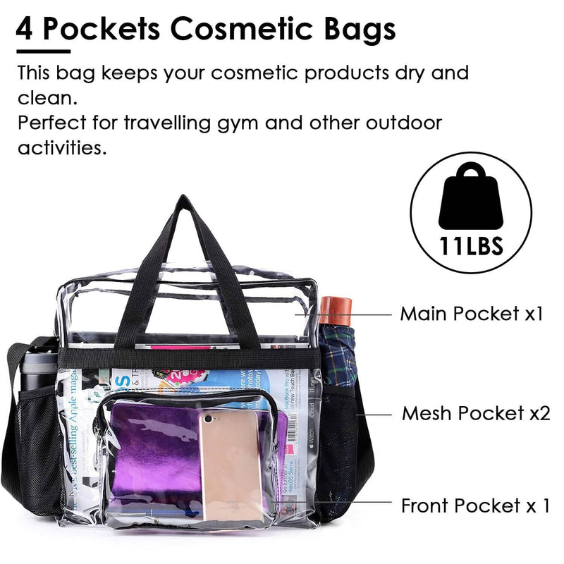 Clear Transparent Shoulder Bag Stadium Approved Bags & Travel - DailySale