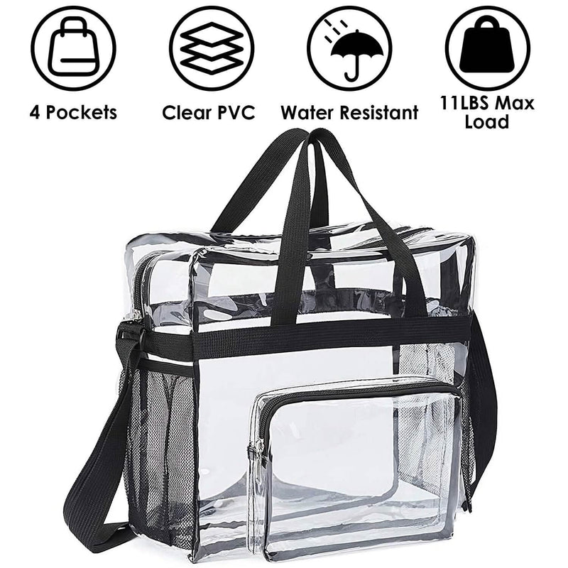 Clear Transparent Shoulder Bag Stadium Approved Bags & Travel - DailySale