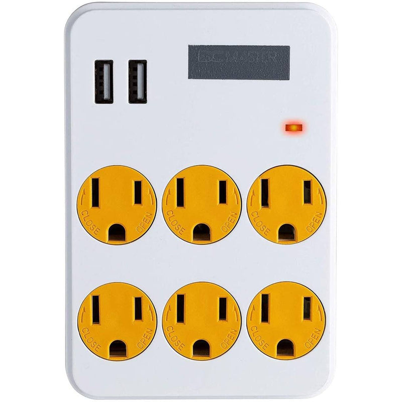 ClearMax 6 Outlet Adapter with 2 USB Ports Gadgets & Accessories - DailySale