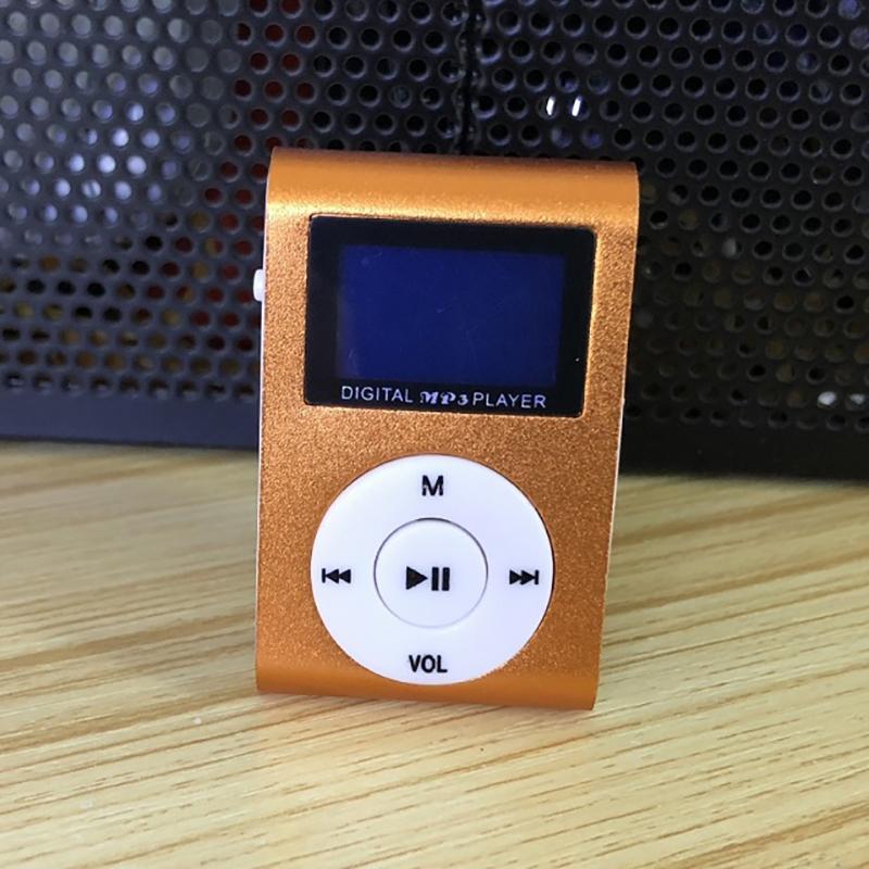 Clip-On Mini MP3 & FM Music Player Gadgets & Accessories Orange - DailySale