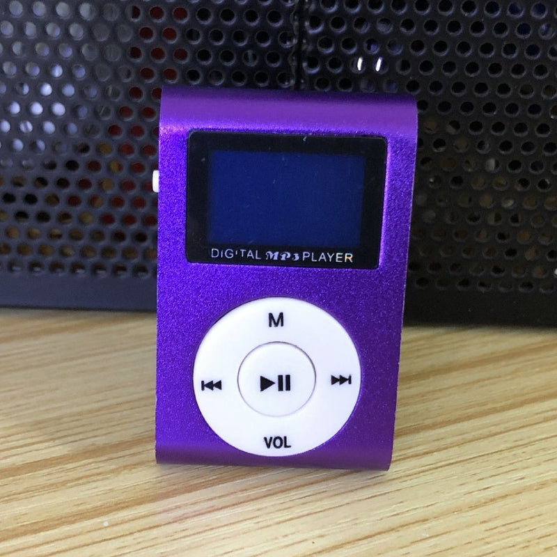 Clip-On Mini MP3 & FM Music Player Gadgets & Accessories Purple - DailySale