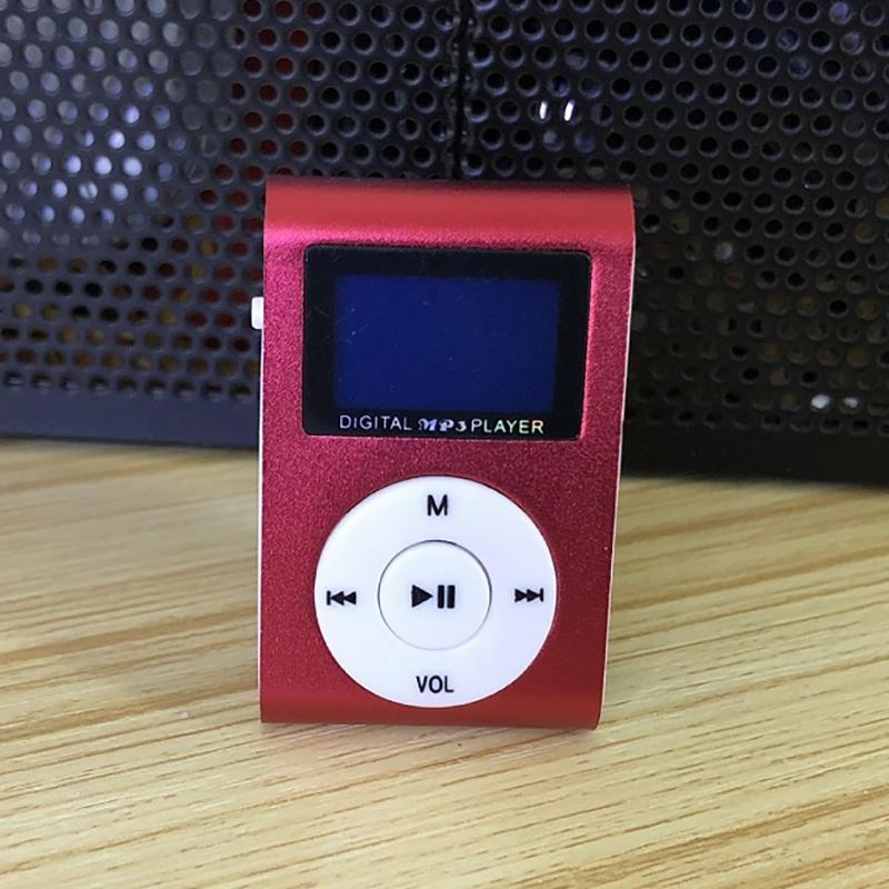 Clip-On Mini MP3 & FM Music Player Gadgets & Accessories Red - DailySale