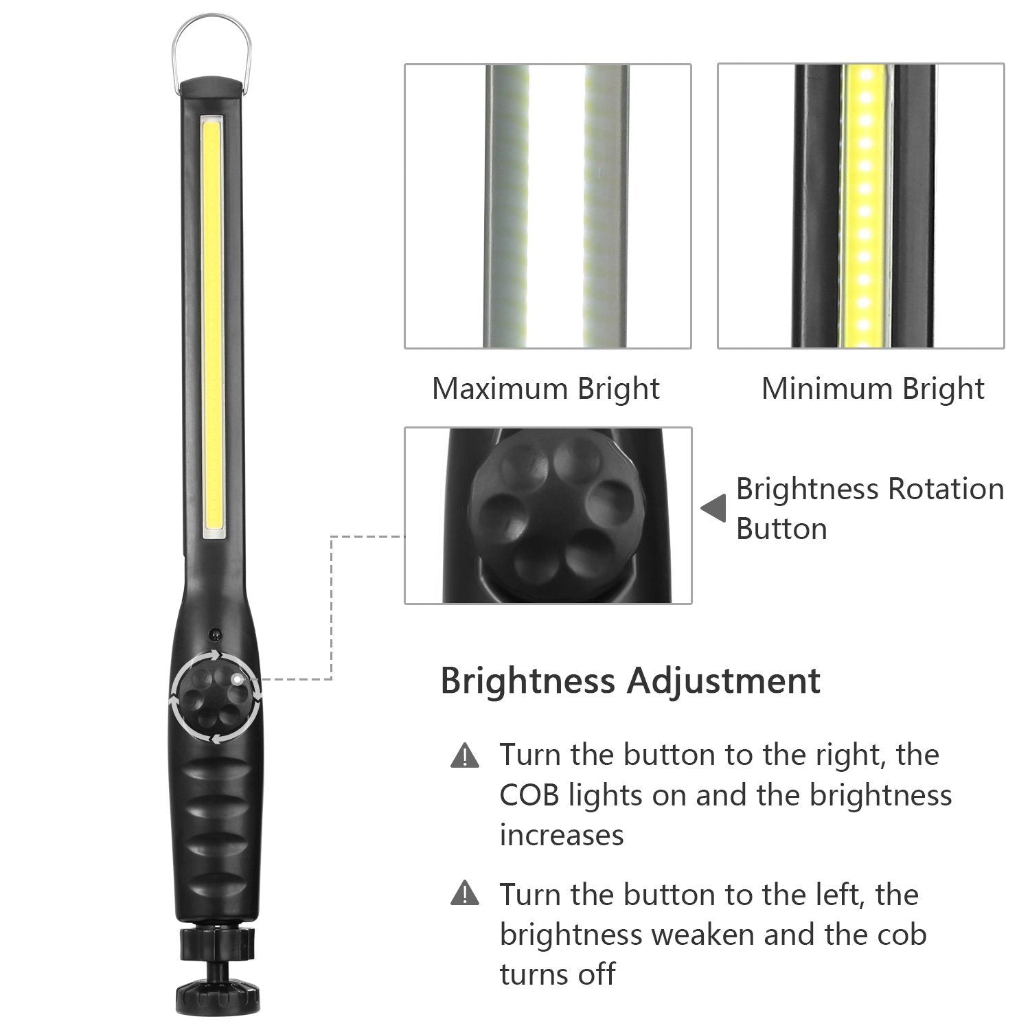 COB Work Light IPX4 Handheld Emergency LED Lamp Outdoor Lighting - DailySale