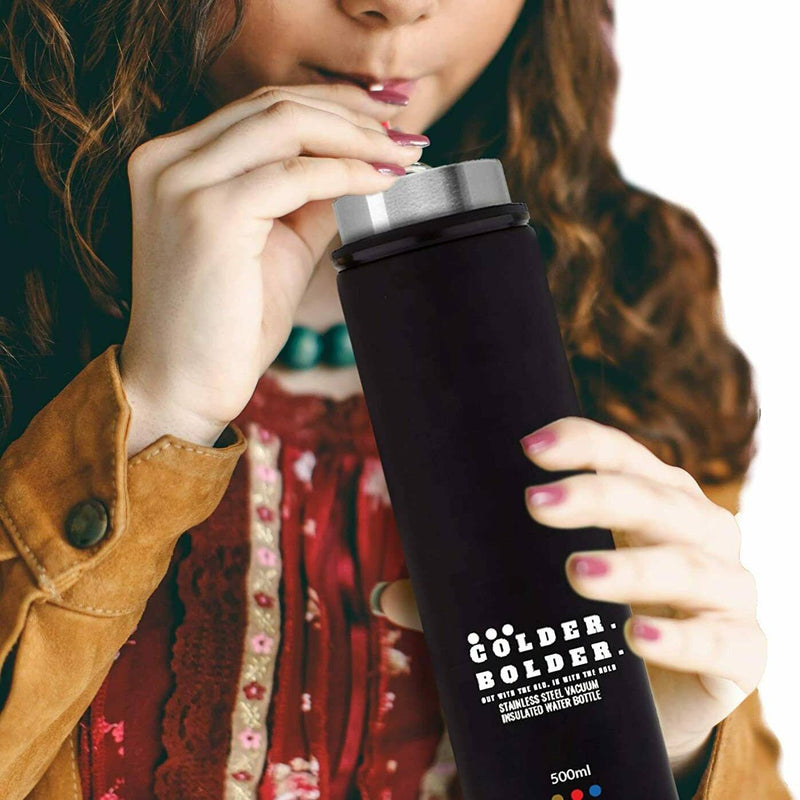 Colder Bolder Stainless Steel Double Wall Vacuum Insulated Reusable Water Bottle