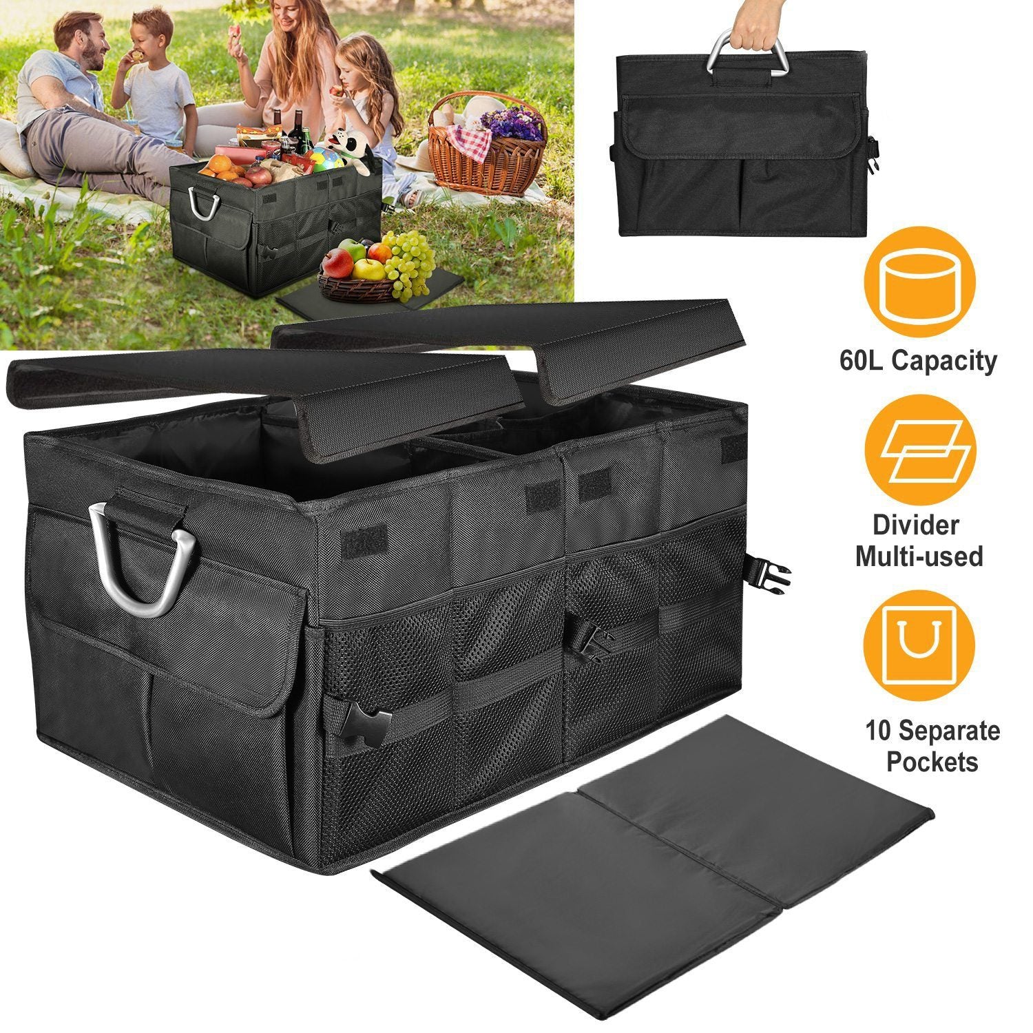 Collapsible Car Trunk Organizer Automotive - DailySale