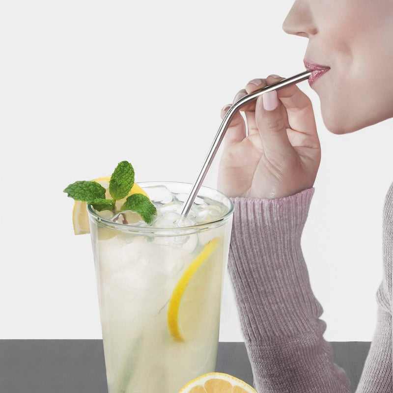 Collapsible, Portable, And Reusable Stainless Steel Drinking Straw With Case Kitchen & Dining - DailySale