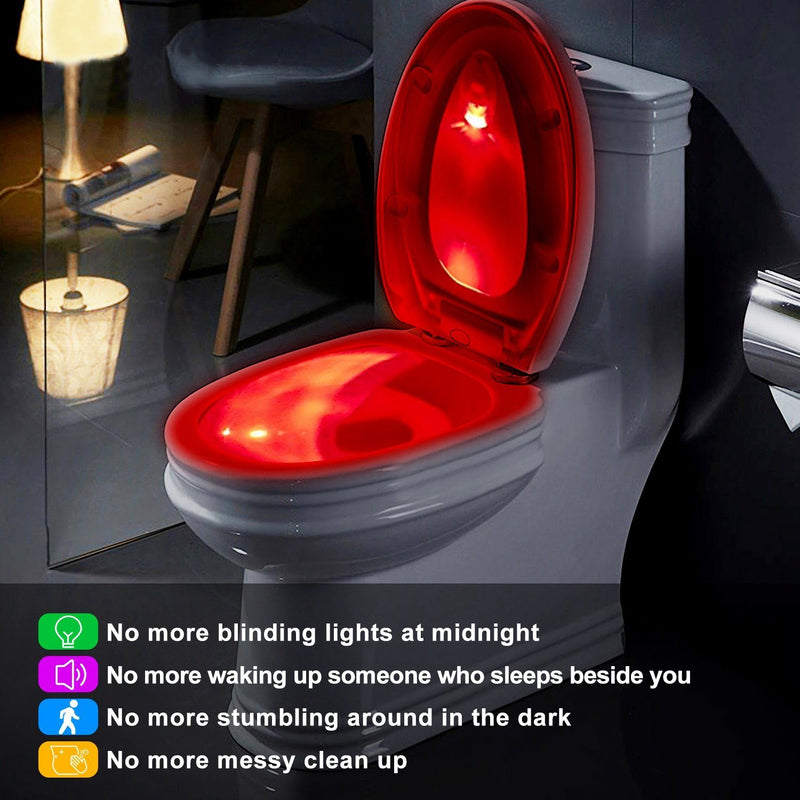 Colorful Toilet Bowl Motion Sensor Lights Bath - DailySale