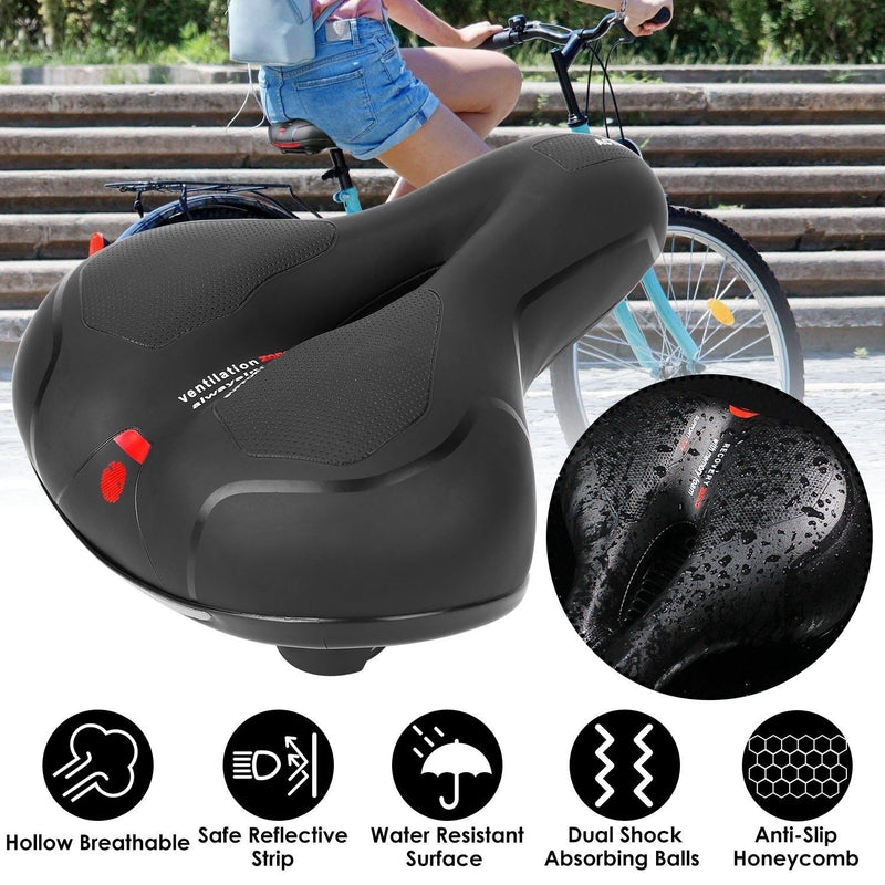 Comfortable Bike Seat Water Resistant MTB Bicycle Padded Saddle Sports & Outdoors - DailySale