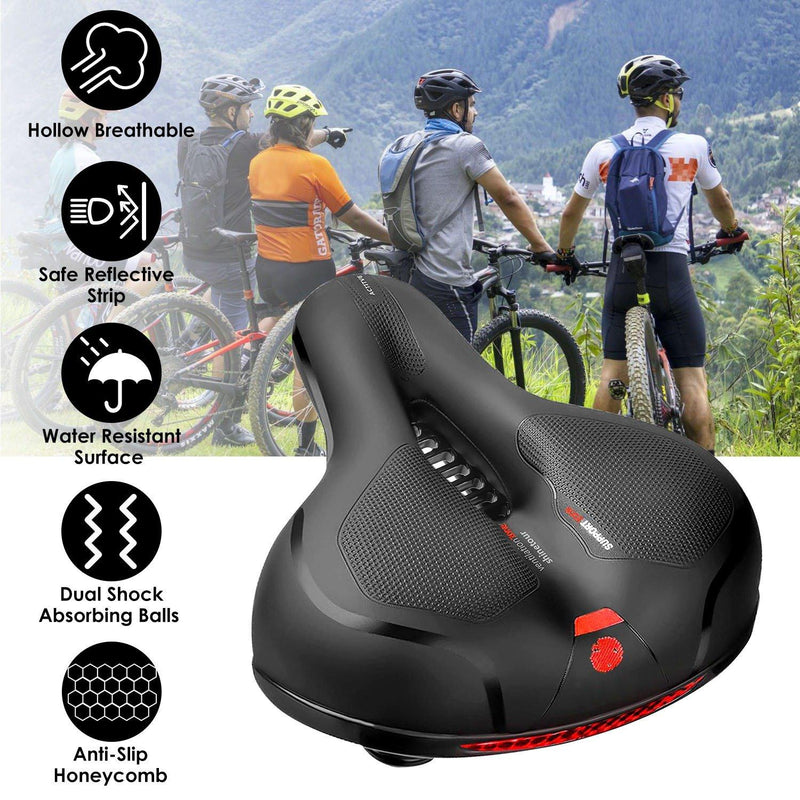 Comfortable Bike Seat Water Resistant MTB Bicycle Padded Saddle Sports & Outdoors - DailySale