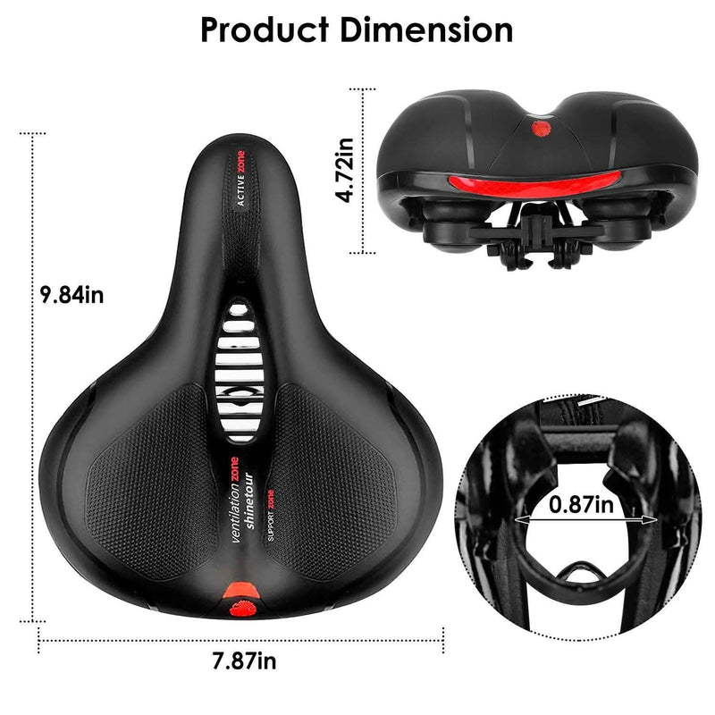 Comfortable Bike Seat Water Resistant MTB Bicycle Padded Saddle Sports & Outdoors - DailySale