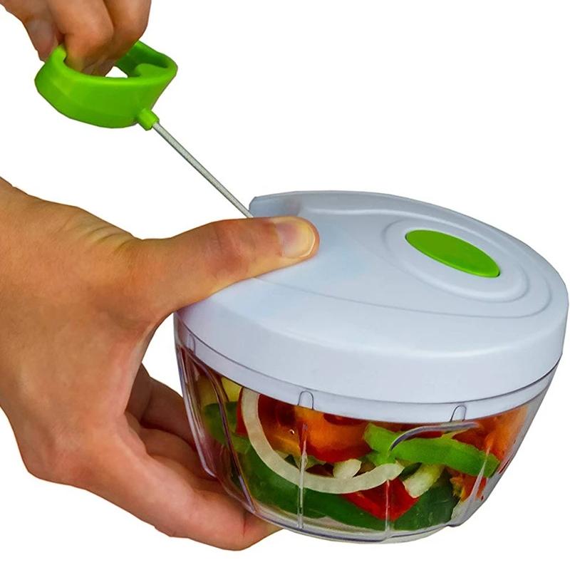 Compact & Powerful Hand Held Vegetable and Fruit Chopper and Slicer Kitchen Essentials - DailySale