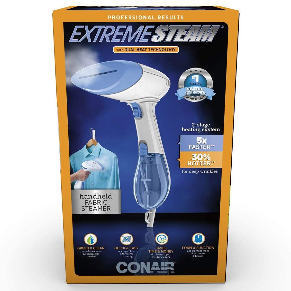 Conair Extreme Steam Hand Held Fabric Steamer with Dual Heat Household Appliances - DailySale