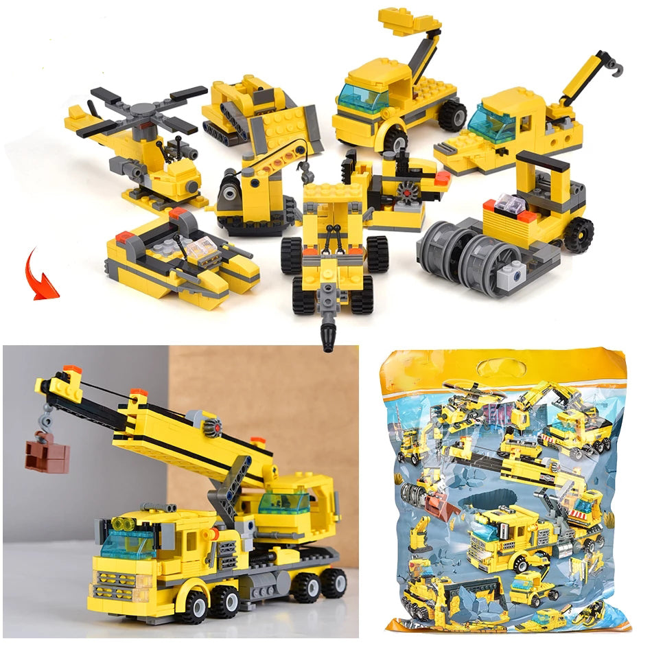 Construction Truck Building Blocks City Building Bricks Set Toys & Games - DailySale