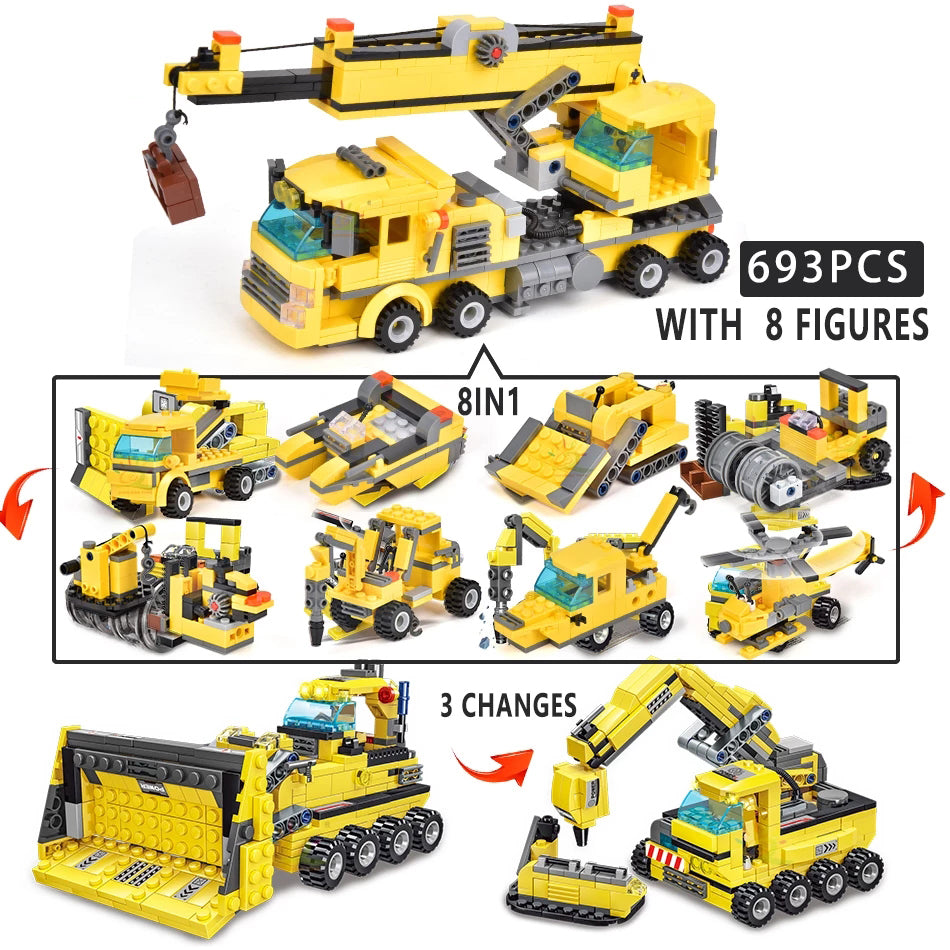 Construction Truck Building Blocks City Building Bricks Set Toys & Games - DailySale