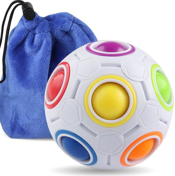 Coogam Rainbow Puzzle Ball with Pouch Color-Matching Puzzle Game Toys & Games - DailySale