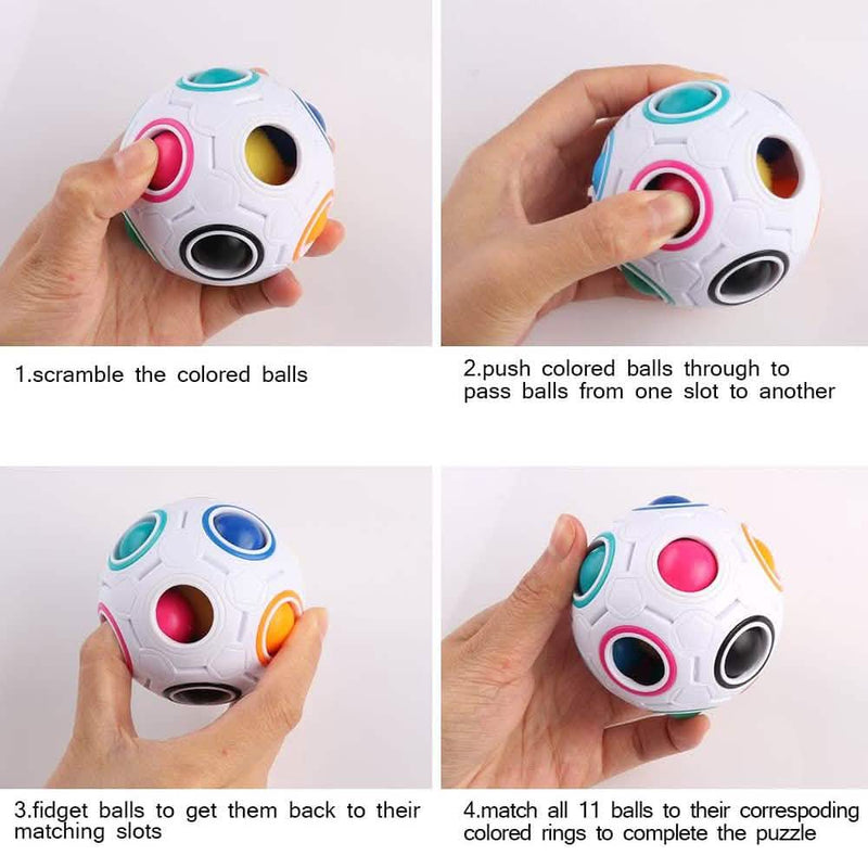 Coogam Rainbow Puzzle Ball with Pouch Color-Matching Puzzle Game Toys & Games - DailySale