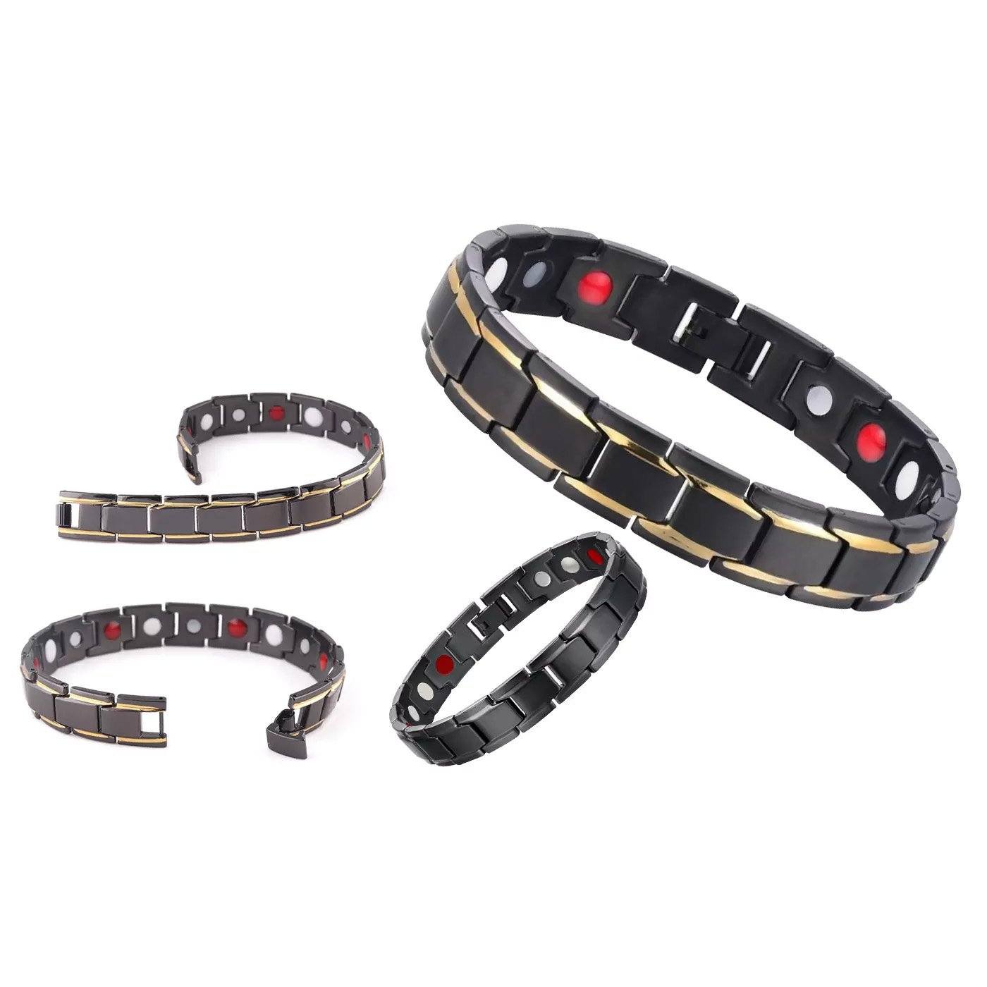 Copper Alloy Magnetic Healthy Care Stone Therapeutic Energy Healing Bracelet Bracelets - DailySale