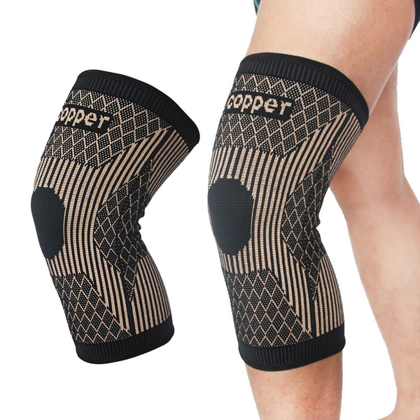 Copper Breathable Recovery Knee Support Brace Sleeve Wellness S - DailySale