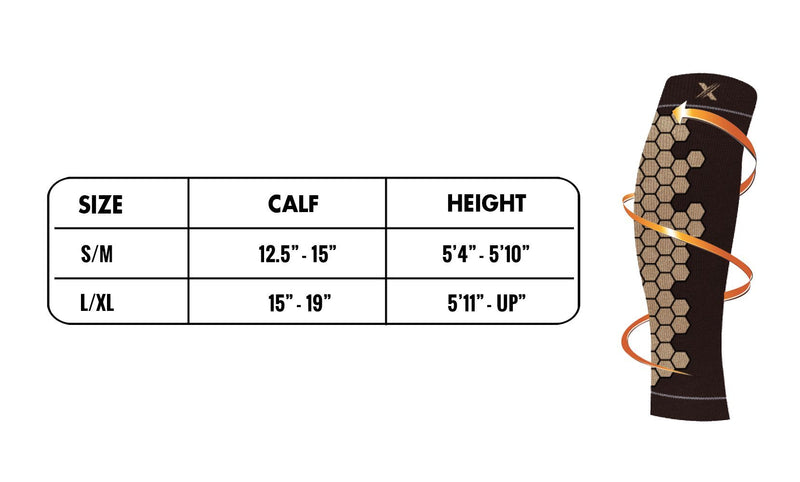 Copper Infused High Performance Compression and Support Calf Sleeves Sports & Outdoors - DailySale