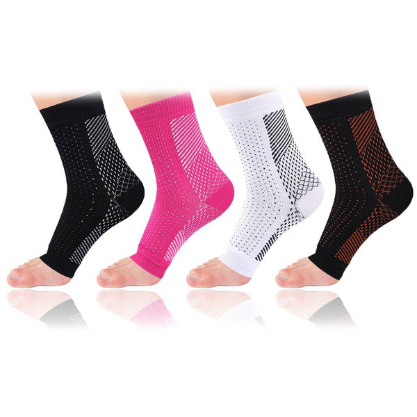 Copper-Infused Plantar Fasciitis Compression Foot Sleeves Wellness & Fitness - DailySale