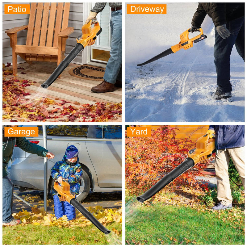 Cordless Leaf Blower Battery Powered Max 124MPH 300CFM with 2 Adjustable Speeds Garden & Patio - DailySale