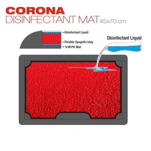 Corona Disinfect Outdoor Mat with Removable Carpet Face Masks & PPE - DailySale