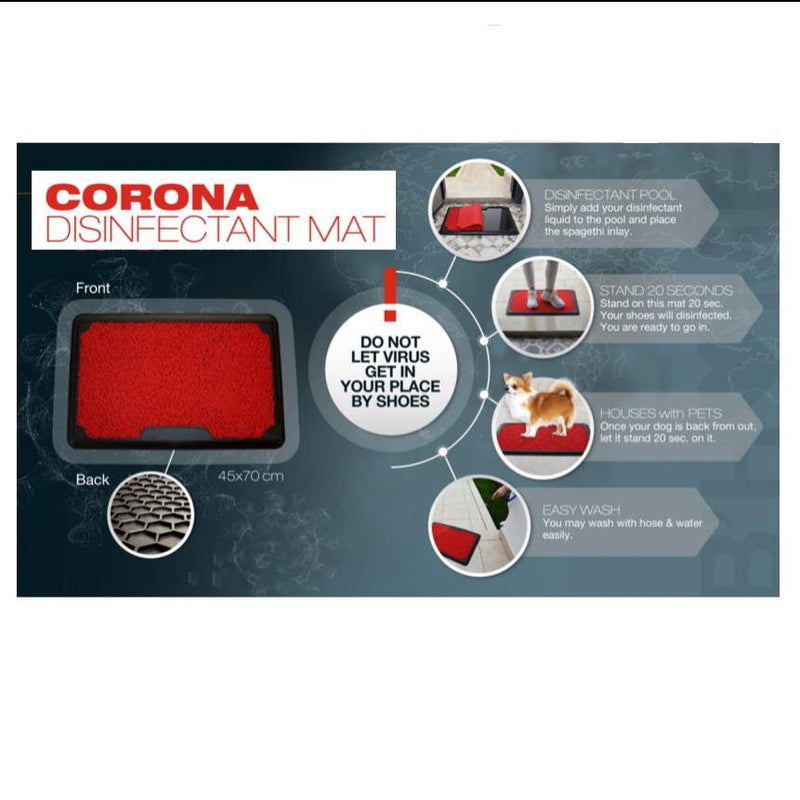 Corona Disinfect Outdoor Mat with Removable Carpet Face Masks & PPE - DailySale