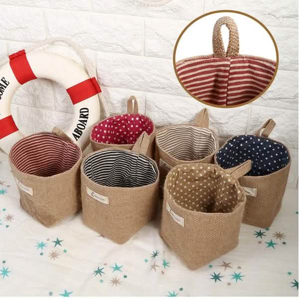 Cotton Linen Hanging Bag Home Gadget Storage Organizer Closet & Storage - DailySale