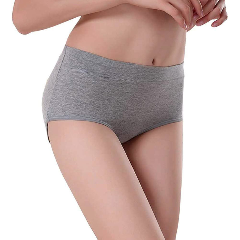 Cotton Mid Waist No Muffin Top Full Coverage Brief Ladies Underwear Women's Swimwear & Lingerie - DailySale