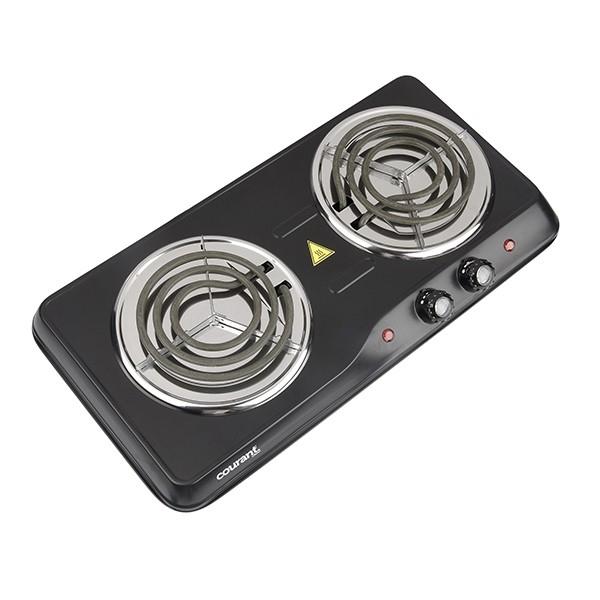 Courant 1700 Watts Electric Double Burner Kitchen Essentials - DailySale