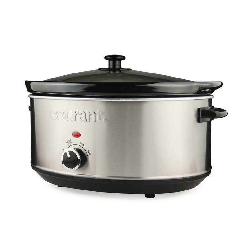 Courant 7.0 Quart Oval Stainless Steel Slow Cooker Kitchen & Dining - DailySale