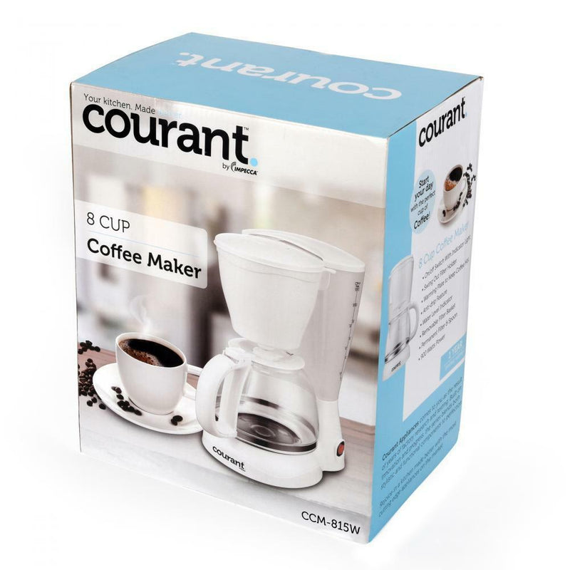 Courant 8 Cup Coffee Maker with Permanent Filter & Spoon Kitchen Essentials - DailySale