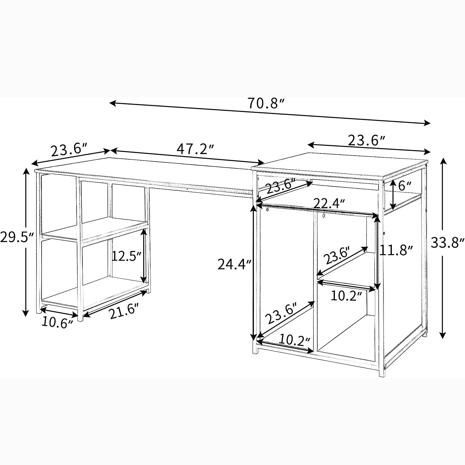 CPU Storage Printer Stand Writing PC Table Computer Accessories - DailySale